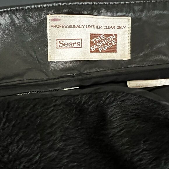 Sears Black Vintage Long Leather Coat Small - Picture 2 of 15